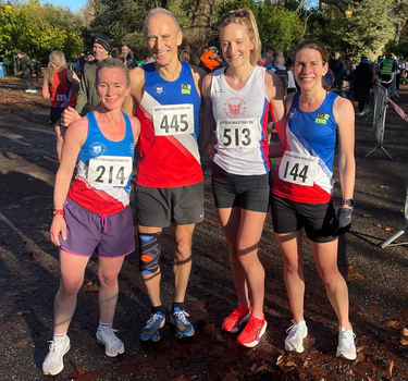 This photo is of Stephanie Giles and Oxford City AC runners